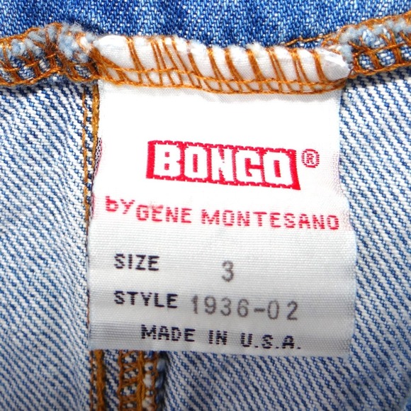 Vintage Bongo Gene Montesano Denim Mini Dress Blue Button Front Made in USA Sz 3 - Picture 2 of 6